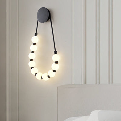 Applique murale LED avec collier minimaliste moderne, haricot magique 