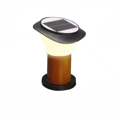 Solar Outdoor Slant Column Post Head ABS LED Patio Landscape Light