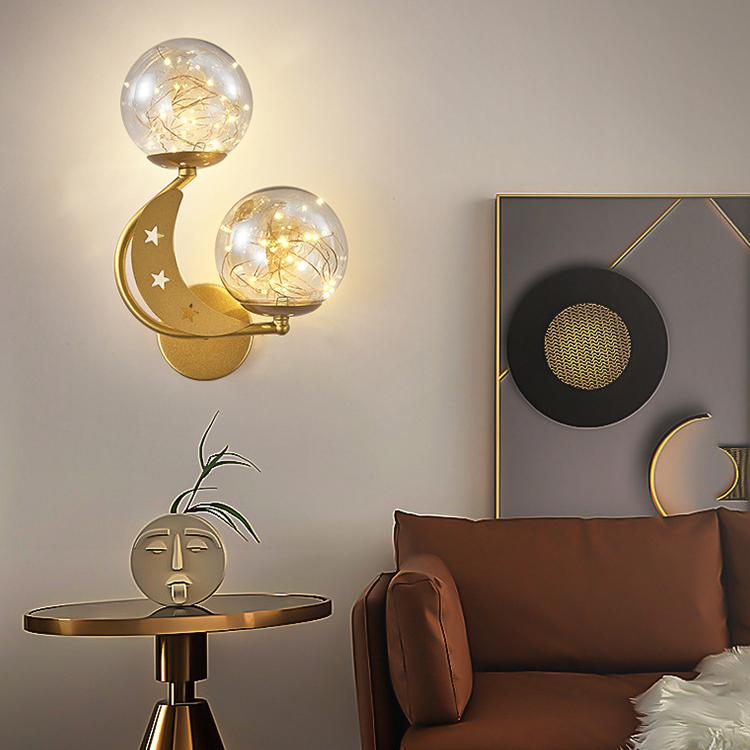 Modern Creative Glass 2-Light LED Wall Sconce Lamp