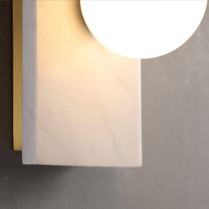 Nordic Marble Rectangular Design 1-Light Wall Sconce Lamp