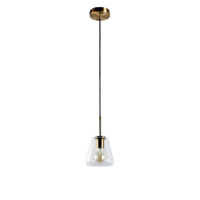 Lampe suspendue moderne rétro à 1 lumière en verre 