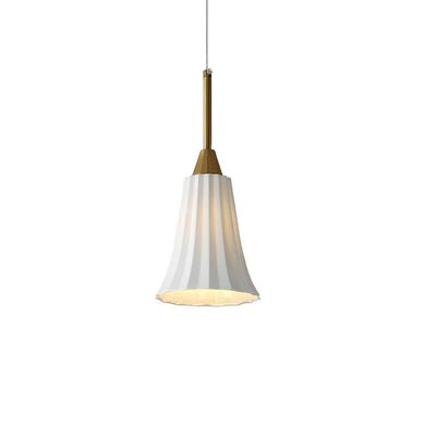 Modern Minimalist Ceramic Texture Bell 1-Light Pendant Light