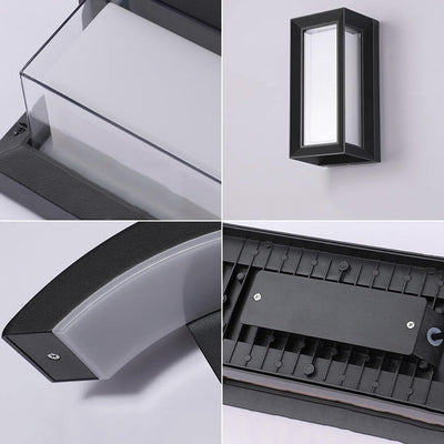 Moderne kreative Geometrie wasserdichte LED-Wandleuchte aus Aluminium im Freien 