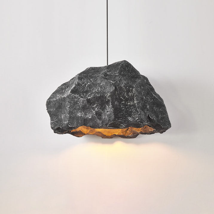 Nordic Wabi-Sabi Faux Stone Cement 1-Light Pendant Light