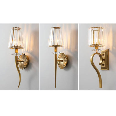 European Light Luxury Hardware Glas 1-Licht-Wandleuchte 