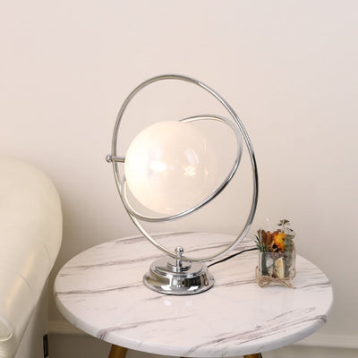 Nordic Vintage Planet Glass Iron 1-Light Table Lamp