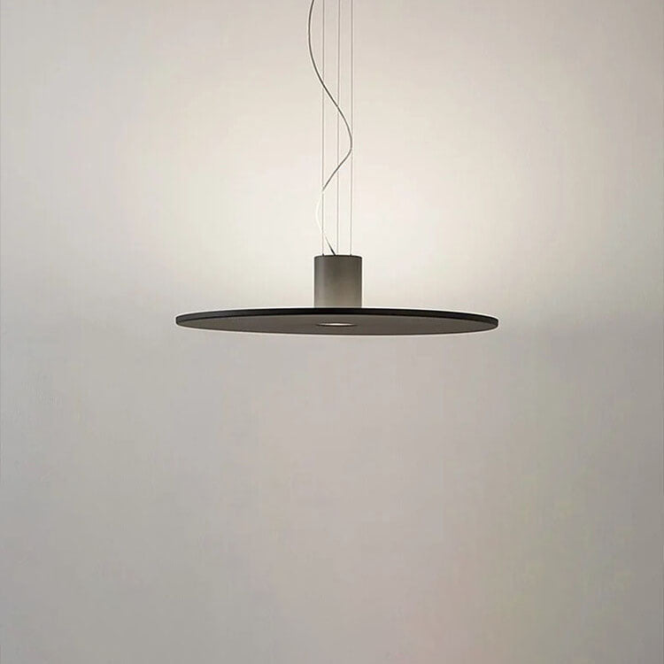 Modern Minimalist Flying Saucer Round Flat Hardware LED Pendant Light