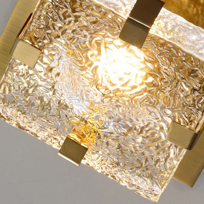 Nordic Luxury Crystal Cube LED Halbbündige Deckenleuchte 