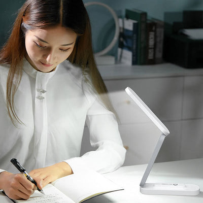 Lampe de table LED pliable rechargeable par USB pour étudiant moderne 