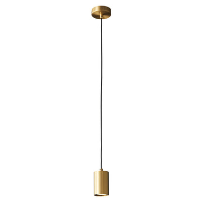 Nordic Minimalist Copper Column Mini 1-Light Pendant Light