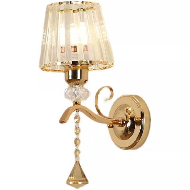 Nordic Luxury Glass Cone 1-Light Wall Sconce Lamp