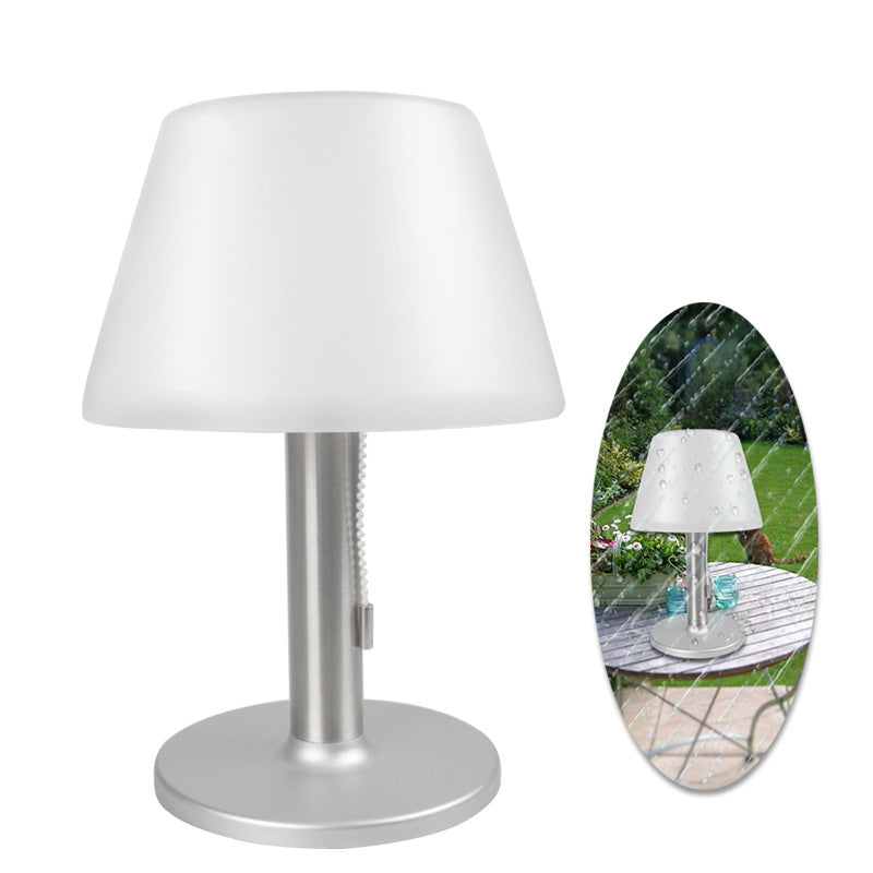 Solar Powered Modern Cone Induction Waterproof LED Table Lamp