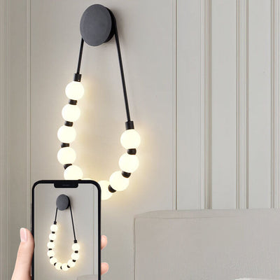 Applique murale LED avec collier minimaliste moderne, haricot magique 