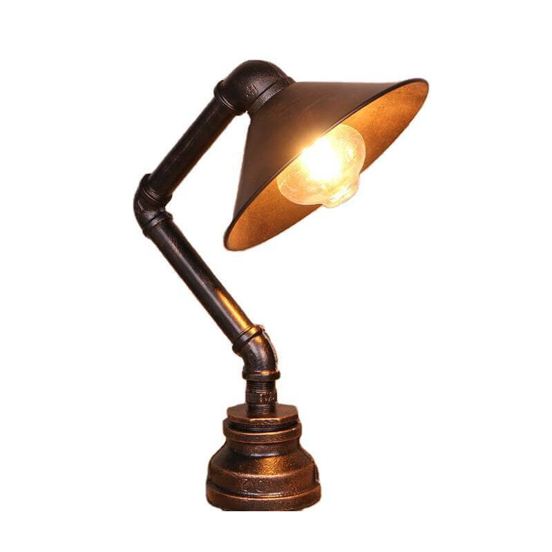 Vintage Industrial Pipe Iron 1-Light Table Lamp