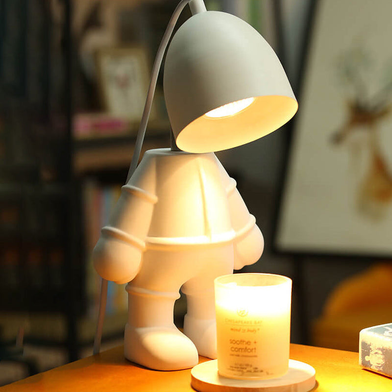 Kreative kleine weiße Design-LED-Nachtlicht-Tischlampe mit schmelzendem Wachs 