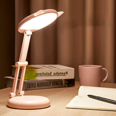 Creative Cat Ear Pink Folding LED Eye Care Desk Lamp