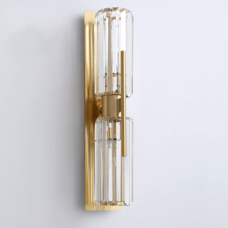 Modern Luxury Crystal Strip 2-Light Wall Sconce Lamp