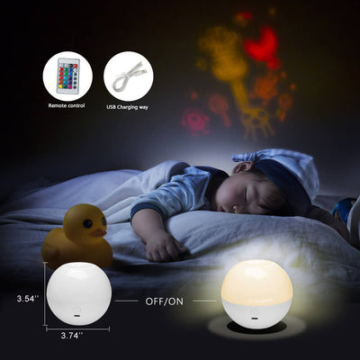LED Round Ball Night Light 16-Farben-Fernbedienung Touch-Tischlampe 