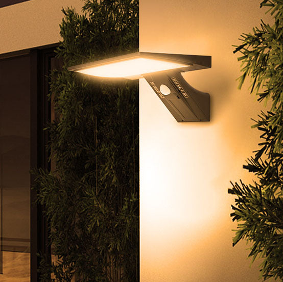 Outdoor Solar Human Sensor Smart LED Garden Area Wall Sconce Lamp