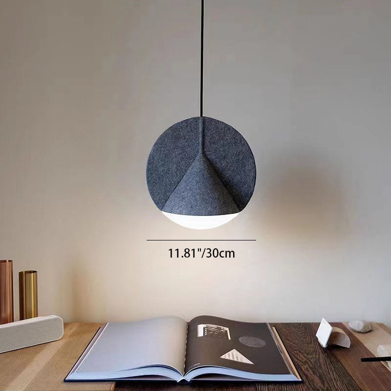 Contemporary Scandinavian Imitation Terrazzo Texture Conic Shade LED Pendant Light For Bedroom