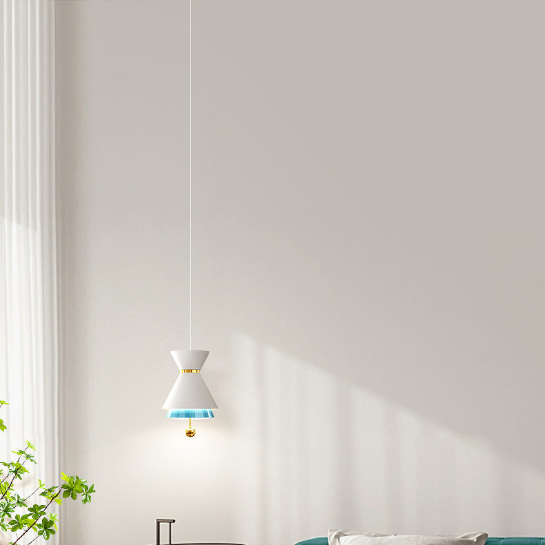 Contemporary Scandinavian Bell Iron Aluminum LED Pendant Light For Living Room