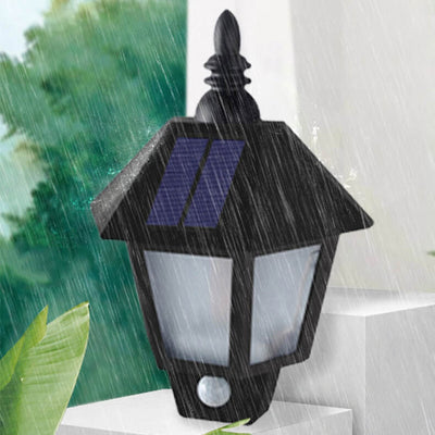 Modern Minimalist Solar Hexagonal ABS PC LED Waterproof Outdoor Wall Sconce Lamp