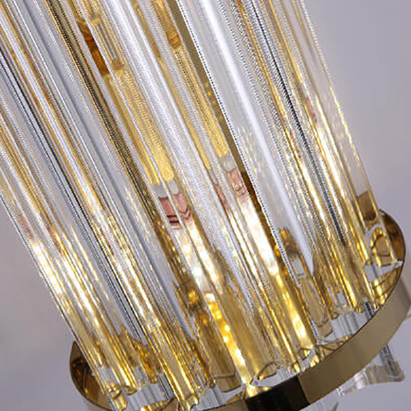 Nordic Luxury Crystal Plated Column 2-Light Wandleuchte 