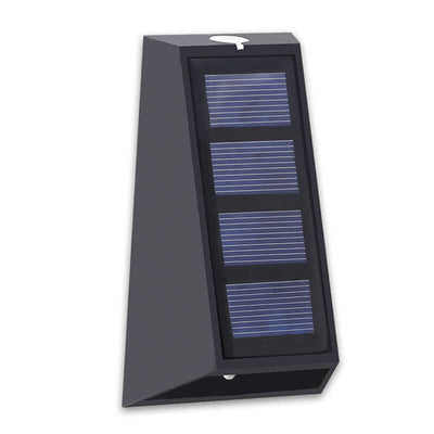 Einfache Trapez-Solar-RGB-Patio-LED-Wandleuchte für den Außenbereich