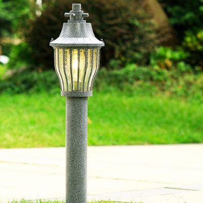 Europäische Retro wasserdichte Druckguss-Aluminium-Solar-LED-Landschaftsrasenleuchte im Freien 