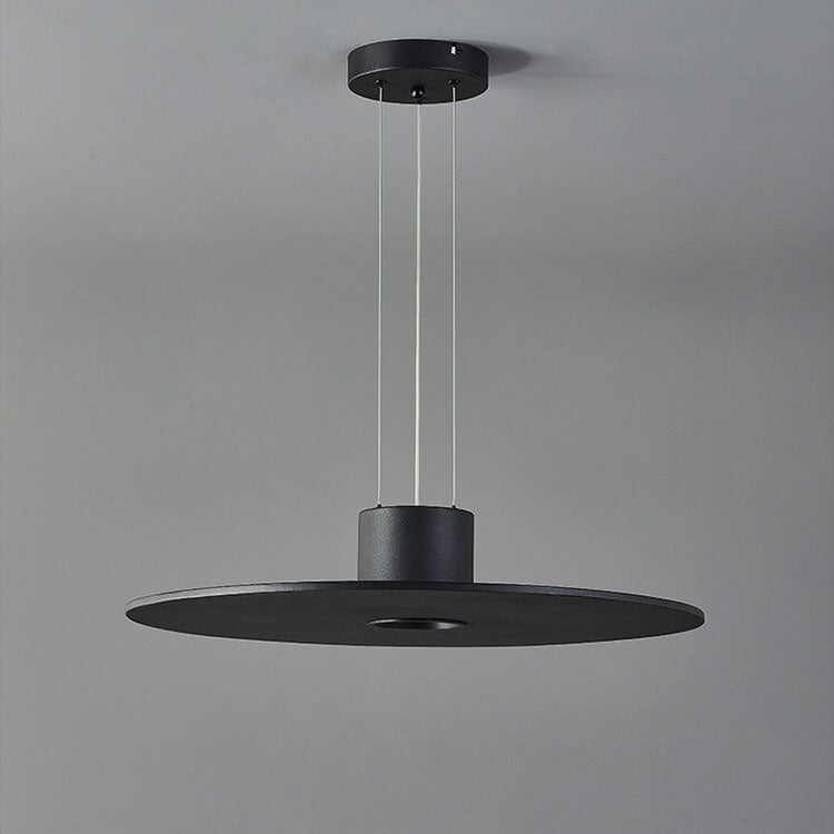 Modern Minimalist Flying Saucer Round Flat Hardware LED Pendant Light