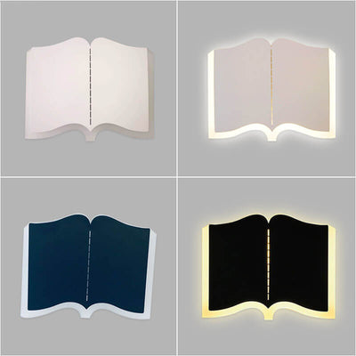 Minimalist Book Shape Iron 1-Light LED Wall Sconce Lamp