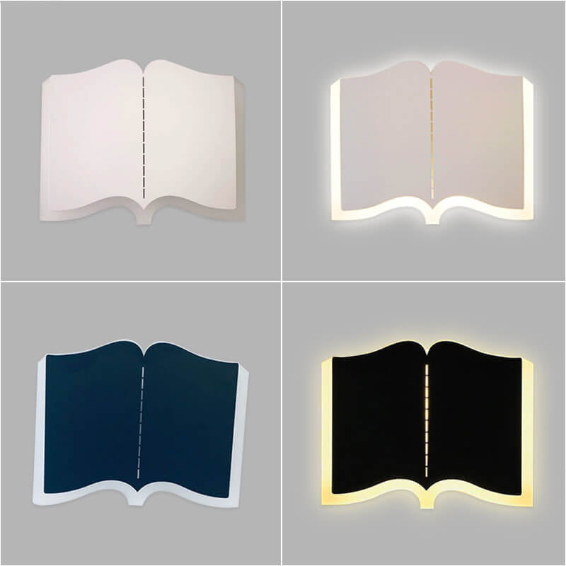 Minimalistische 1-flammige LED-Wandleuchte in Buchform aus Eisen 