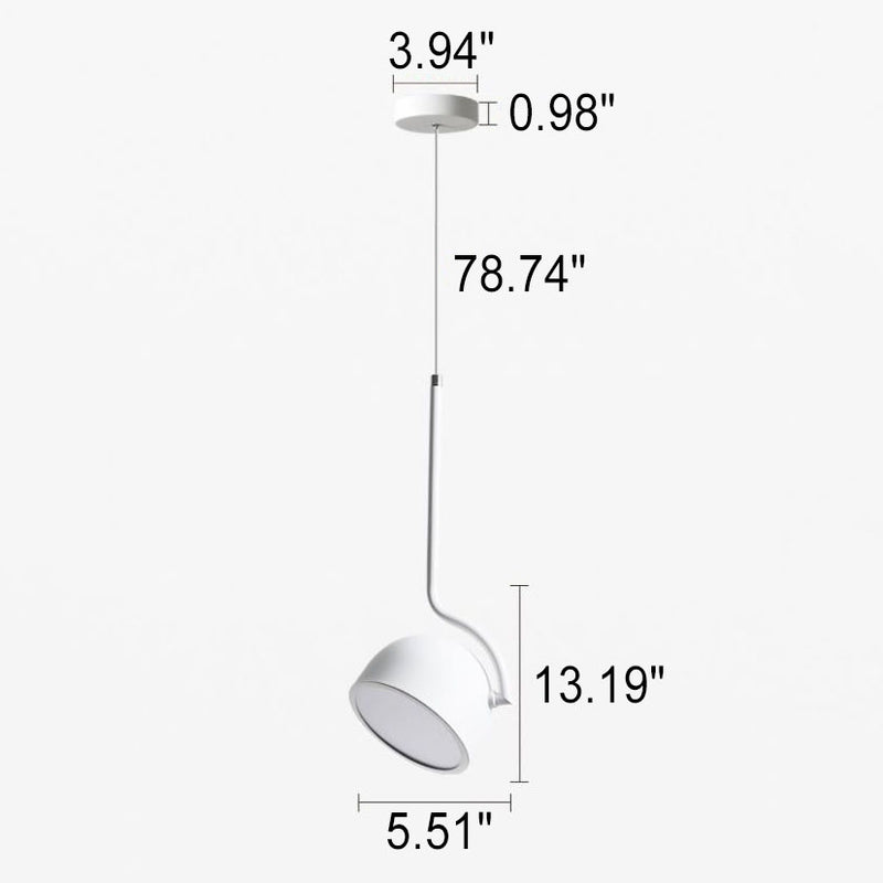 Nordische, minimalistische, runde, drehbare LED-Pendelleuchte mit mehreren Winkeln 