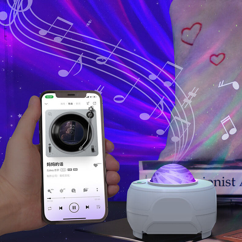 Creative Galaxy Projection Light  LED Atmosphere Bluetooth Music Projection Light