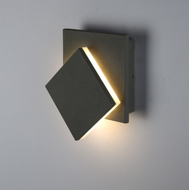 Modern Minimalist Waterproof Square Flat Geometric LED Wall Sconce Lamp