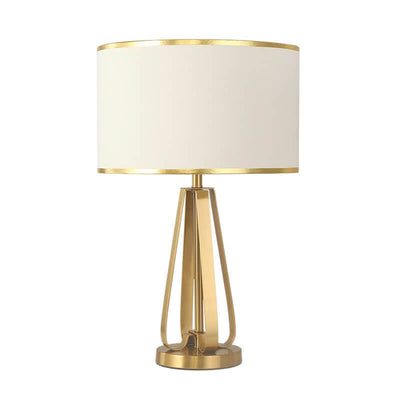 Lampe de table moderne à 1 lumière en forme de fleur en fer doré de luxe nordique 
