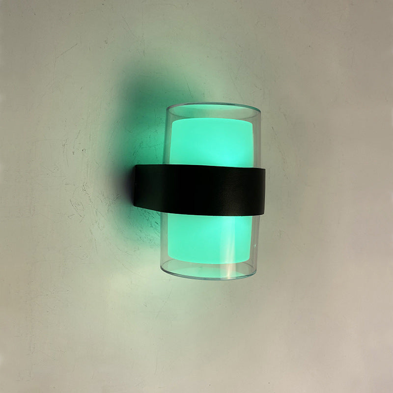 Outdoor Intelligent Cylinder APP Dimming Waterproof LED Wall Sconce Lamp