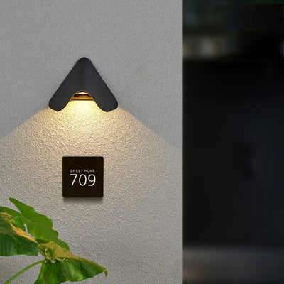 Outdoor Simple Triangle Geometric Aluminum LED Waterproof Wall Sconce Lamp