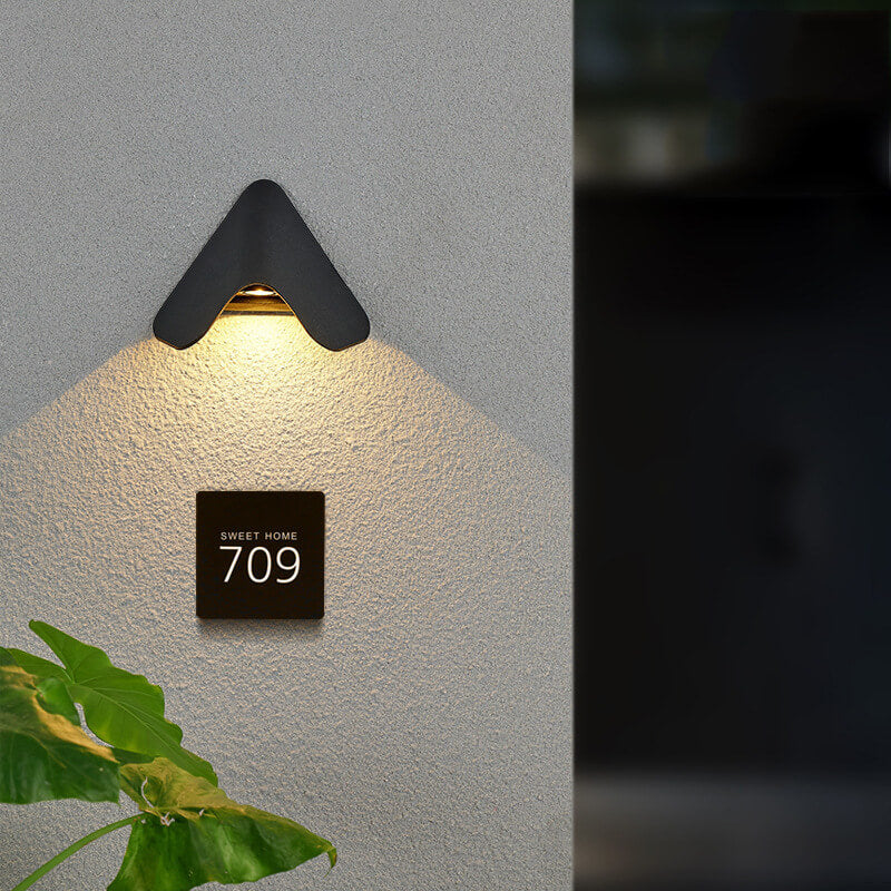 Moderne minimalistische geometrische quadratische wasserdichte LED-Wandleuchte für den Außenbereich 