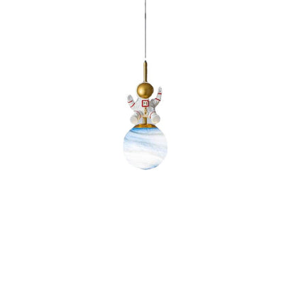 Nordic Minimalist Children's Astronaut 1-Light Pendant Light