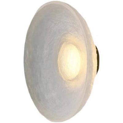 Modern Minimalist Resin Clear Round Disc LED Wall Sconce Lamp