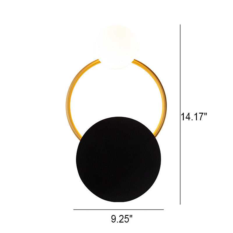 Nordic Light Runde LED-Wandleuchte aus Eisenglas 