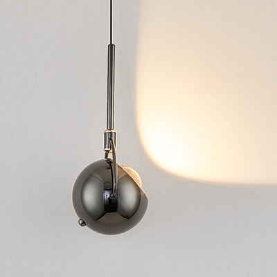 Modern Minimalist Round-headed Iron Aluminum COB 1-Light Pendant Light For Bedroom