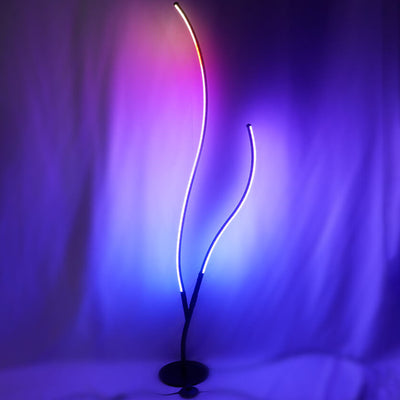 Modern Creative Tree Branch Silicone Metal LED RGB Standing Floor Lamp