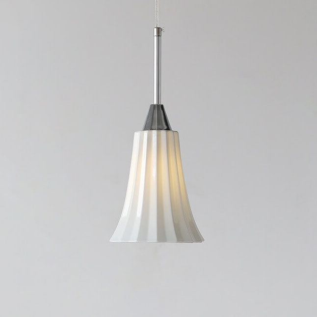 Luminaire suspendu moderne et minimaliste à 1 lumière en forme de cloche à texture en céramique 