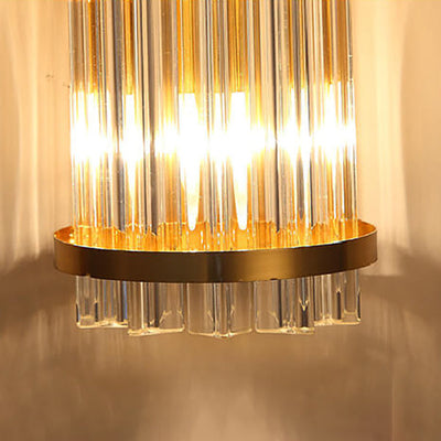 Nordic Luxury Crystal Plated Column 2-Light Wandleuchte 