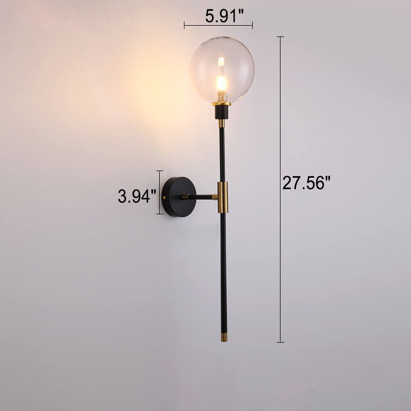 Modernes Licht Luxus Magic Bean Glass Long Arm 1-Light Wandleuchte 