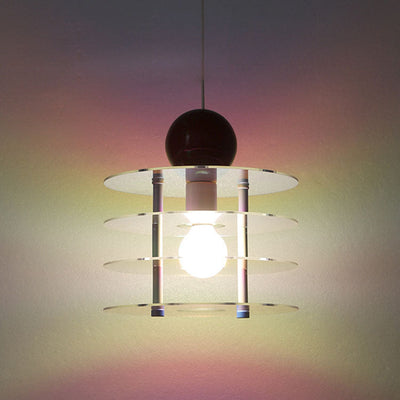 Contemporary Nordic Colorful Acrylic Flying Saucer 1-Light Pendant Light For Bedroom