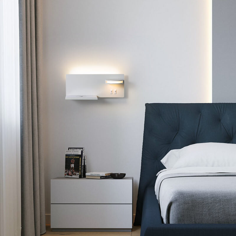 Modern Simple Flat Reading USB Smart LED Wall Sconce Lamp