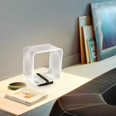 Nordic Square Ring Acrylic LED Decorative Table Lamp